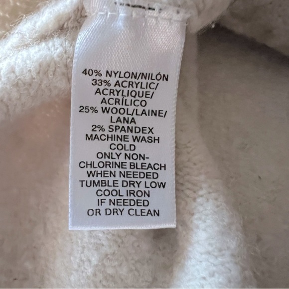 LOFT Cream Cable Knit Turtleneck Sweater Vest S - Picture 11 of 11